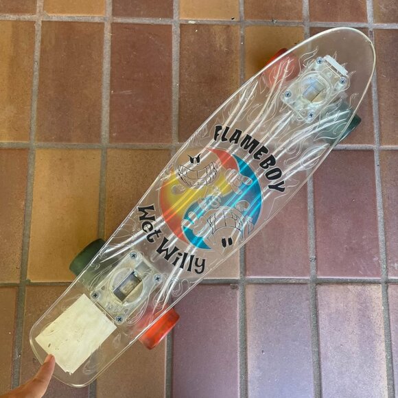 World Industries Flameboy x Wet Willy Clear Skateboard - Picture 2 of 7
